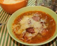 Суп с вермишелью и колбасой Как сварить вермишелевый суп с колбасой